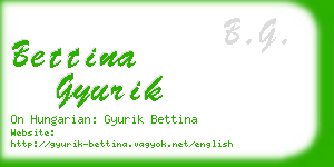 bettina gyurik business card